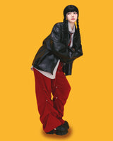 double two-way leather over jacket (2color)