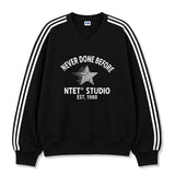 neverstar track v-neck sweatshirt (4color)