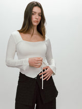 FLOWER LACE LAYERED PANTS / BLACK