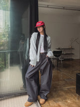 Diano raw balloon denim pants