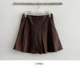 Kiro corduroy pleats mini skirt