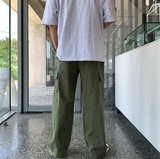 マーレットアイスリネンカーゴバンディングワイドパンツ