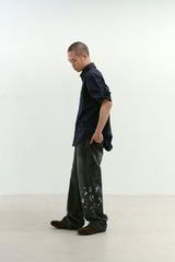 One Pocket Paper Work Shirt (Navy)