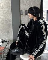 トラックフェレンディベルベットベロアテープパンツ