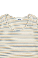 Stripe wool Tee [Ivory]