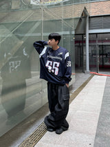 ビッグオーバーデニムカーゴバルーンパンツ