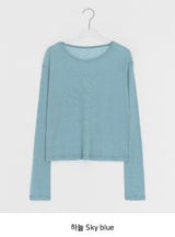 Pohini Layered Basic Tencel Long Sleeve Tee