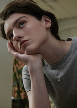 [925 silver] Deux.silver.137 / フルハートピアス (7mm)(シルバー)
