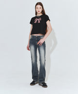 Paisley Ribbon T-shirt_Black