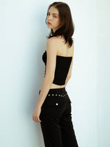 Wrinkle Tube Top_Black
