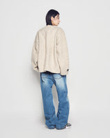 24FW Vネックソリッドカーディガン ベージュ
