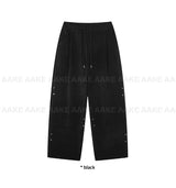 VELVET SNAP WIDE PANTS