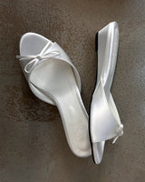 Sweet Satin Wedge Slippers (4C)