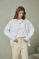 BRIGHT OVERSIZED SHIRT / WHITE