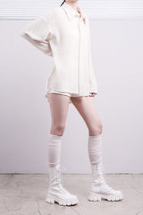 (Unisex) ソルメッシュニットシャツ