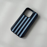 [MADE] Bold stripe case skyblue