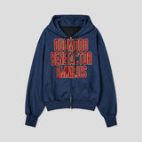 Groovy Fingerhole Patch Crop Hoodie 3C