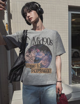 パームプリントクロップショートスリーブTシャツ