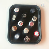 stop thinking / pin button set.2 brown