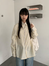 プチオーバーチェックシャツ