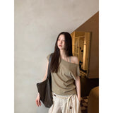 Khaki Collection オーバーサイズショルダー 半袖Tシャツ