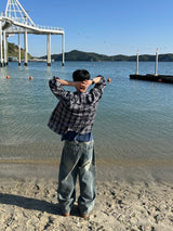 リッジカーペンターデニムパンツ (2 Colors)