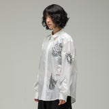 GS006 Tattoo See-Through Shirt (WHITE)