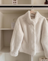 High neck fur jacket