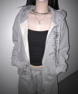 petal set up hood zip-up (2colors)