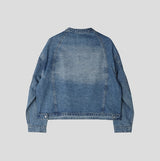 Motorick cut-out patch biker denim jacket