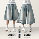 Meli Pintuck Denim Bermuda Shorts [Short & Long Selection*]