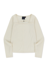 SQUARE NECK RIBBED TOP