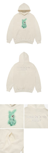 24FW レトロラビットフーディー クリーム