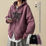 Suffle Star Vintage Two-Way Hooded Zip-Up