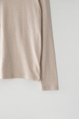 ベーシックタートルネックTシャツ (ベージュ)