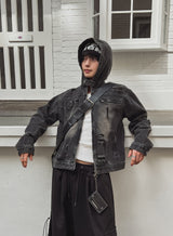 Tyrone Damage Hooded Denim Jacket
