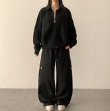 ノアダイアゴナルインシジョンカーゴヘムストリングワイドパンツ