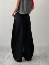 Floral Patch Balloon Wide Pants