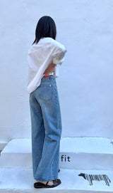 WIDE REGULAR DENIM PANTS code 25002