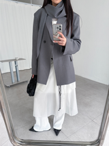 button sheer dress (3color)