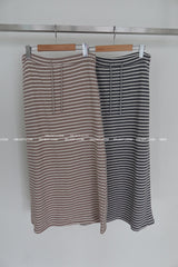 Duty Stripe Maxi Long Skirt
