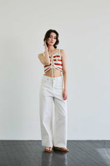 MIMI STRIPE SLEEVELESS / RED