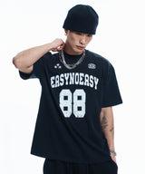 88 フットボール半袖Tシャツ- BLACK