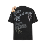 13DE MARZO スローガングラフィティTシャツ