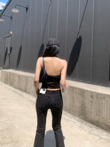 Black Rail Pinstripe Bootcut Long Pants (Black)