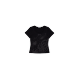 プリントコットンTシャツ ブラック