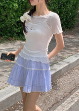 #ウェーブポイントショートスリーブTシャツ＋スリーブレスセット(3color)