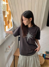 [unisex] ユヒカスターパッチオーバー半袖Tシャツ