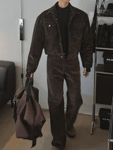 Winter Velvet Denim Western Jacket (2color)