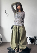 トゥリカーペンターリベットバルーンコットンウォッシュドロングパンツ4カラー
